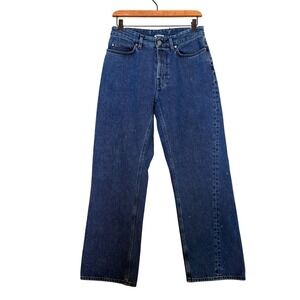 Won Hundred Baggy Medium Scrape Blue Organic Cotton Jeans Made in Italy 26 X 32‎
